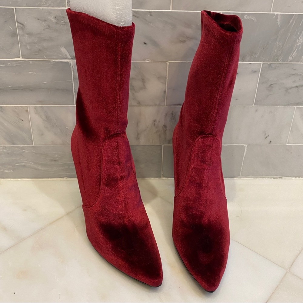 Stuart Weitzman velvet clinger boots
